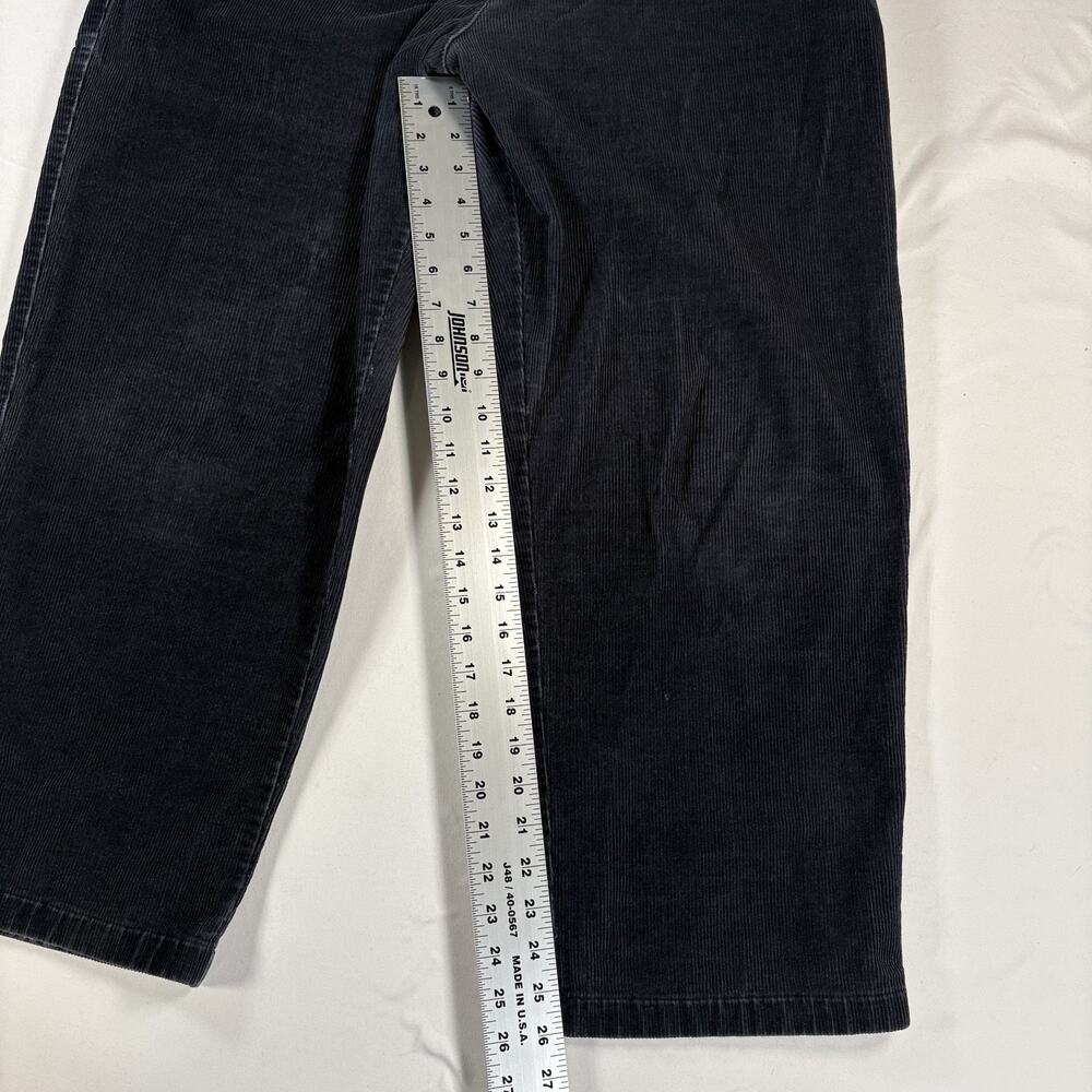 Vintage 90s LL Bean Corduroy Pants Curvy Fit Womens Pants Navy Blue Size 12 - Picture 15 of 16